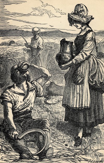 Field Workers Reaping by English School